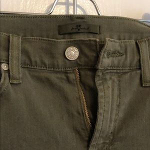 7 For All Mankind SIZE 28 Army Green Jeans